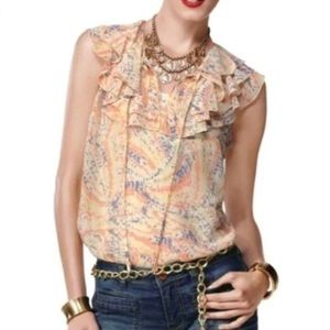 Cabi | Flashback Tunic Ruffle Top Size Large